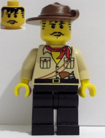 LEGO Minifigure-Johnny Thunder in Desert Outfit with Cleft Chin (Orient Expedition)-Adventurers: Orient Expedition-ADV051-Creative Brick Builders